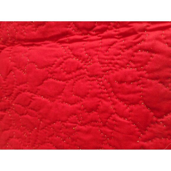 Poinsettia Christmas Wall Hanging Holiday Home Decoration Square Shape 22.5" - Picture 6 of 8